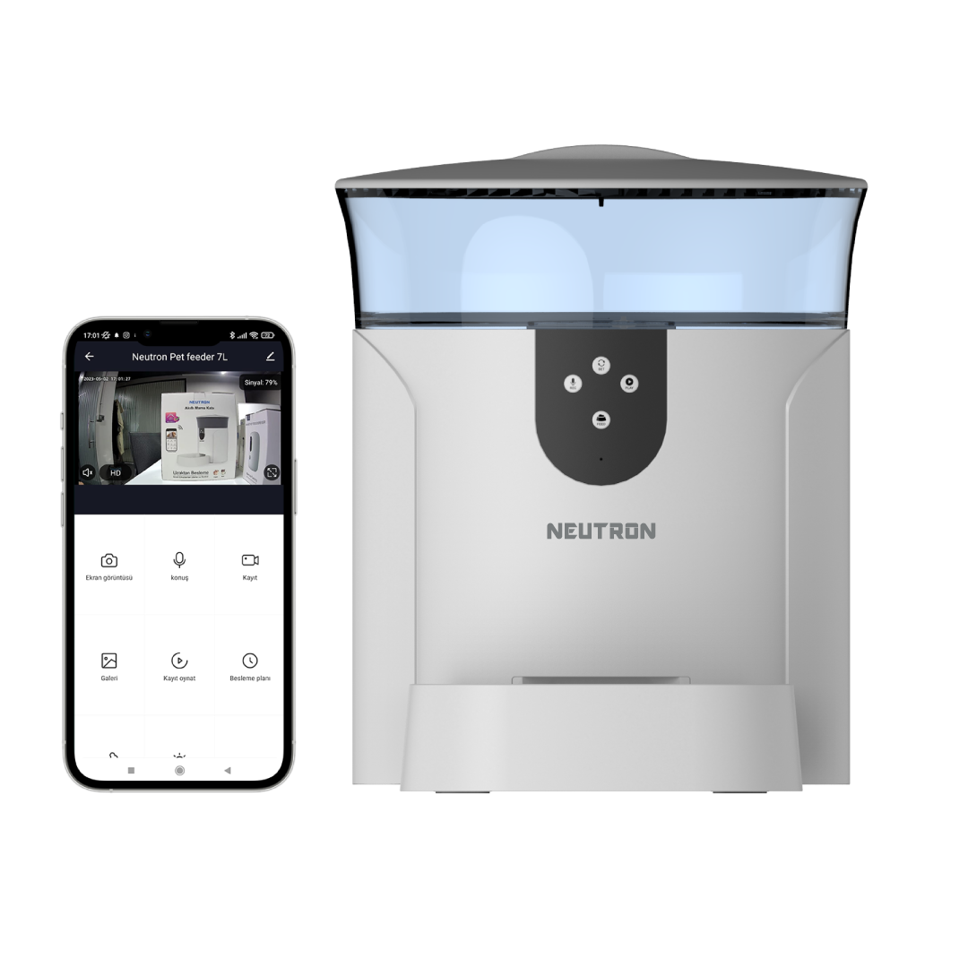 Ses Kontrollü Wifi Destekli Akıllı Mama Kabı 7 Litre Smart Pet Feeder